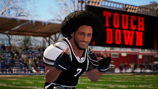 Colin Kaepernick celebrates after touchdown