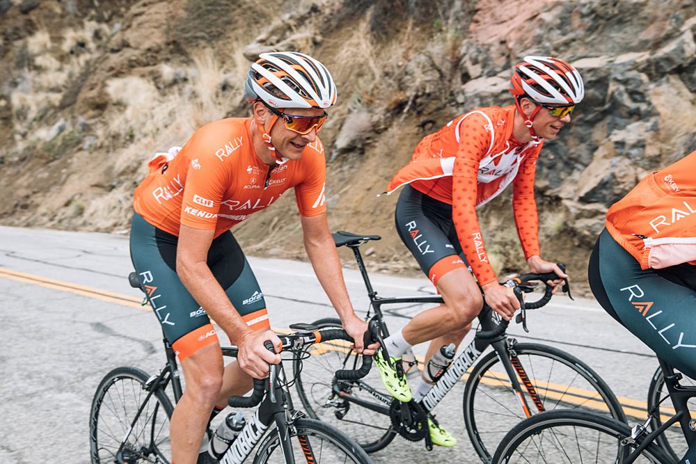 Rally Cycling train in California