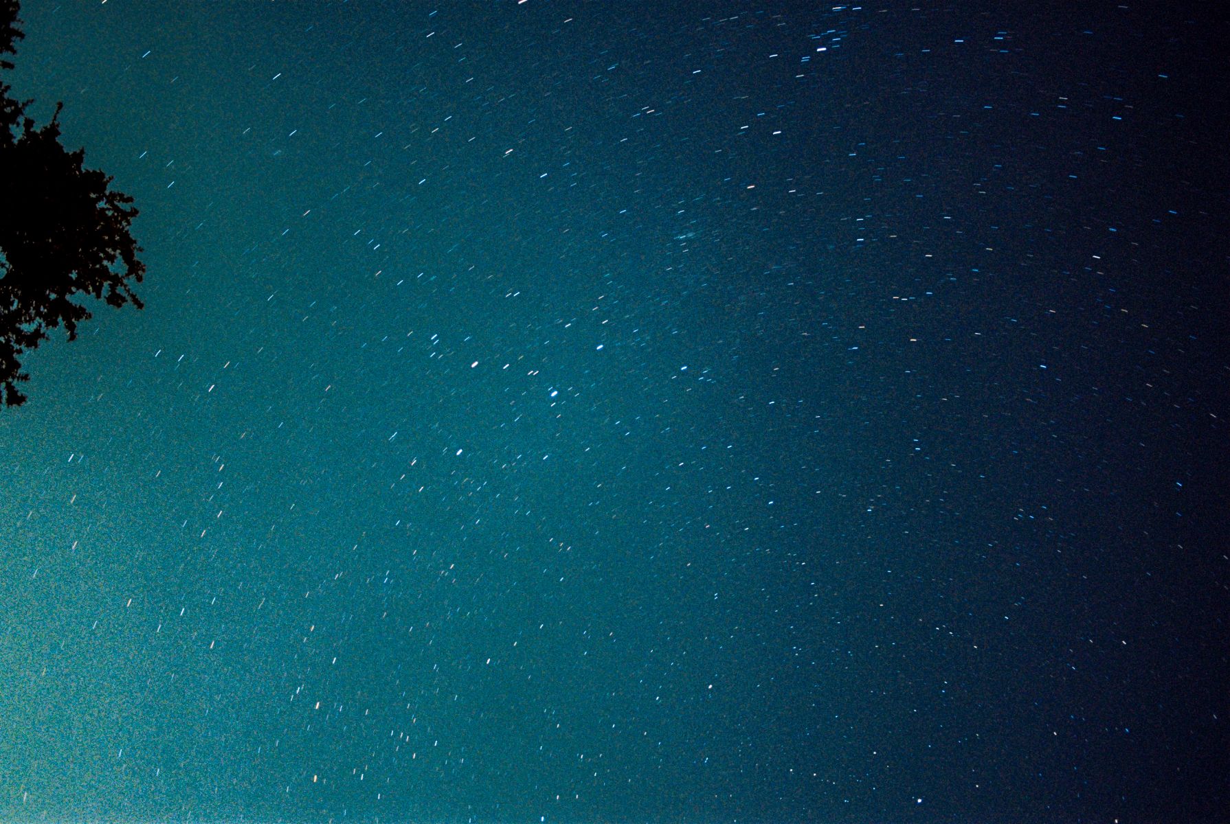 A visual of an astrophotograph taken on a film camera, post processing
