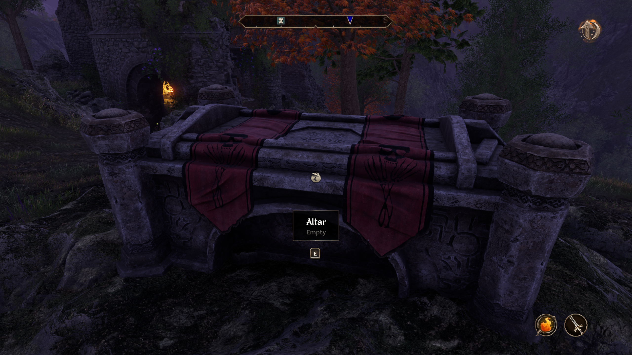 Oblivion black soul gems - One of the stone altars used to create a black soul gem.