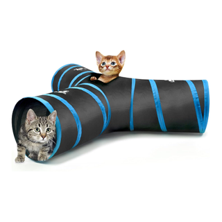 Pawaboo cat tunnel with two cats poking their head out of it