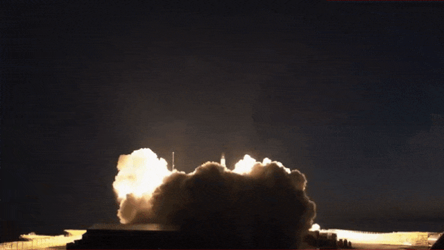A Rocket Lab Electron rocket launches the U.S. Space Force's Monolith satellite from New Zealand, on June 29, 2021. 