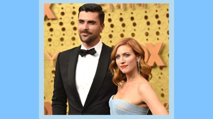 Tyler Stanaland and Brittany Snow attend the 71st Emmy Awards at Microsoft Theater on September 22, 2019 in Los Angeles, California