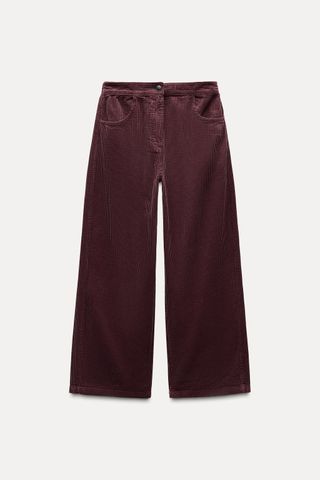 Relaxed Fit Corduroy Pants Zw Collection