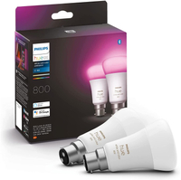 Philips Hue White &amp; Colour Ambiance Smart Bulb Twin Pack [B22]:  was £79.99, now £63 at Amazon (save £16)