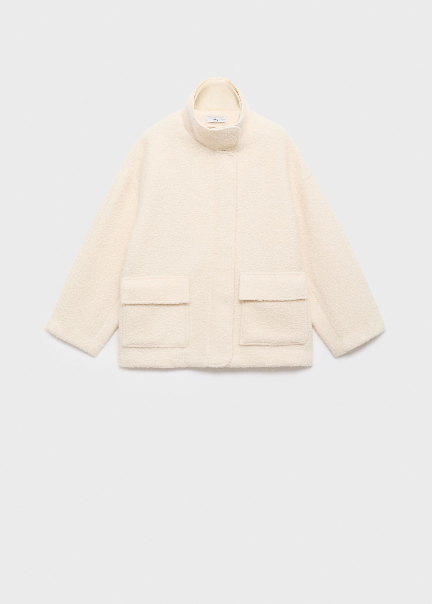 Bouclé Jacket With High Neck - Women | Mango Usa