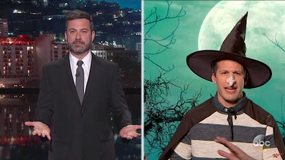 Jimmy Kimmel interviews a witch