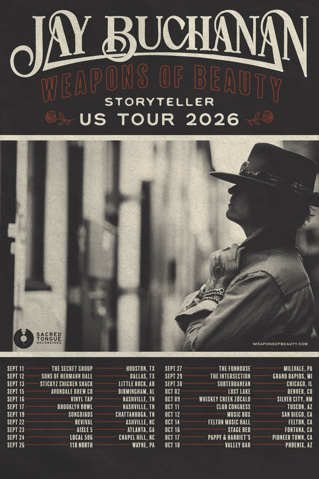 Jay Buchanan Storyteller tour poster