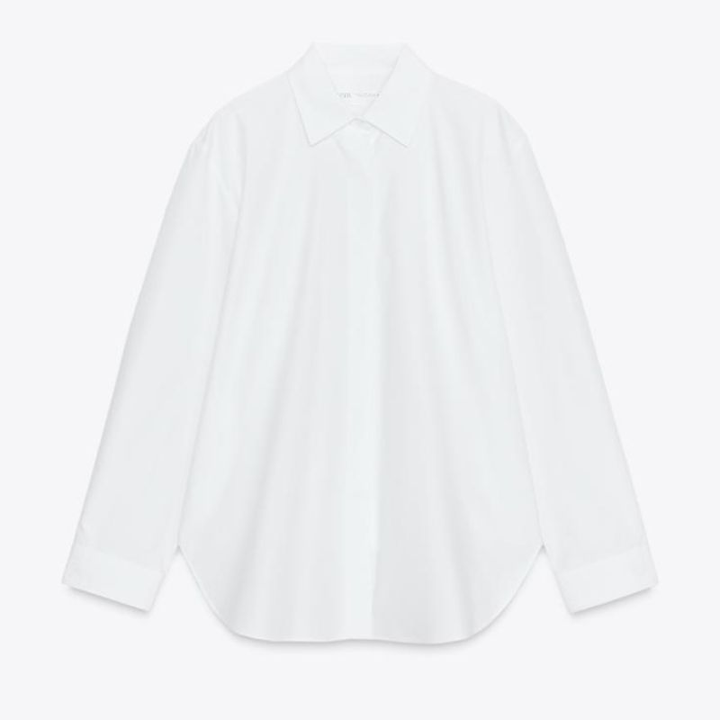 white button up from zara