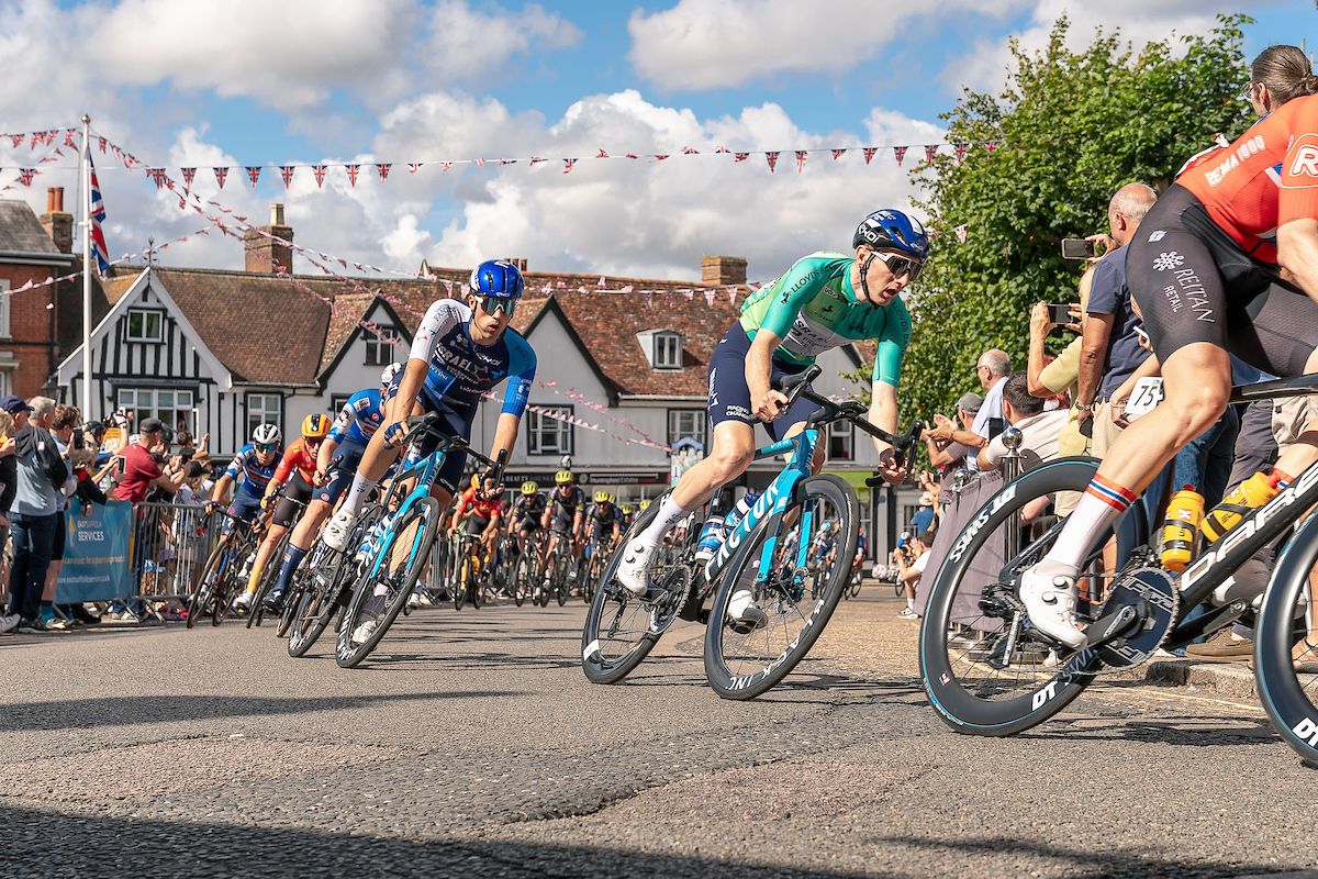 Picture by Elliot Keen&acirc;&acirc;&acirc;&acirc;/British Cycling/via SWpix.com - 07/09/2024 - Lloyds Bank Tour of Britain 2024 - Stage 6: Lowestoft to Felixstowe - Stevie Williams (Israel - Premier Tech), Ethan Vernon (Israel - Premier Tech)