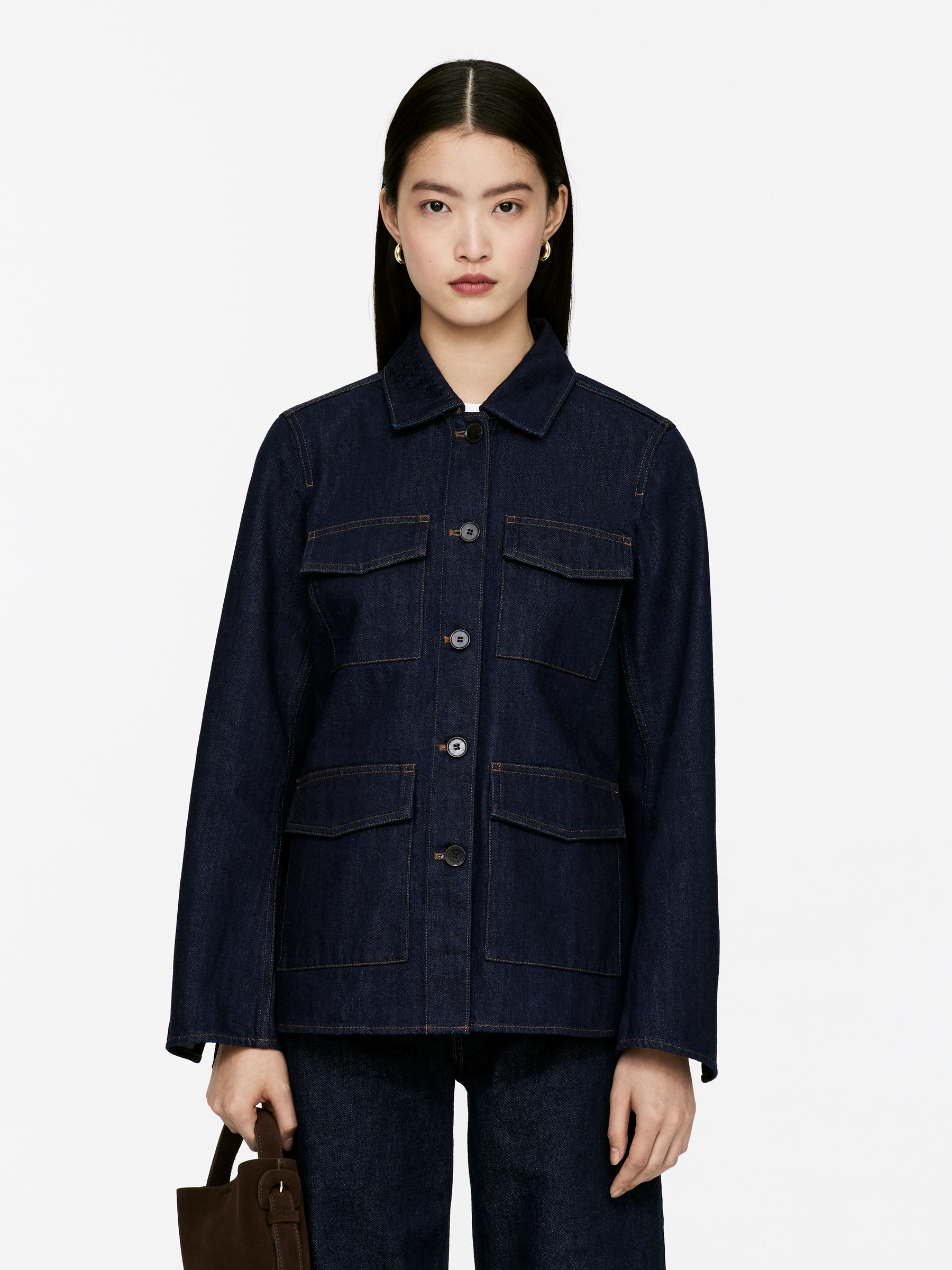 Denim Overshirt – Dark Blue – Women – Arket Gb