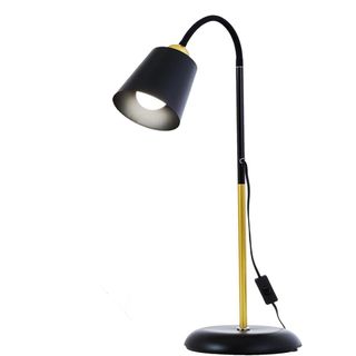 black and brass adjustable floor lamp