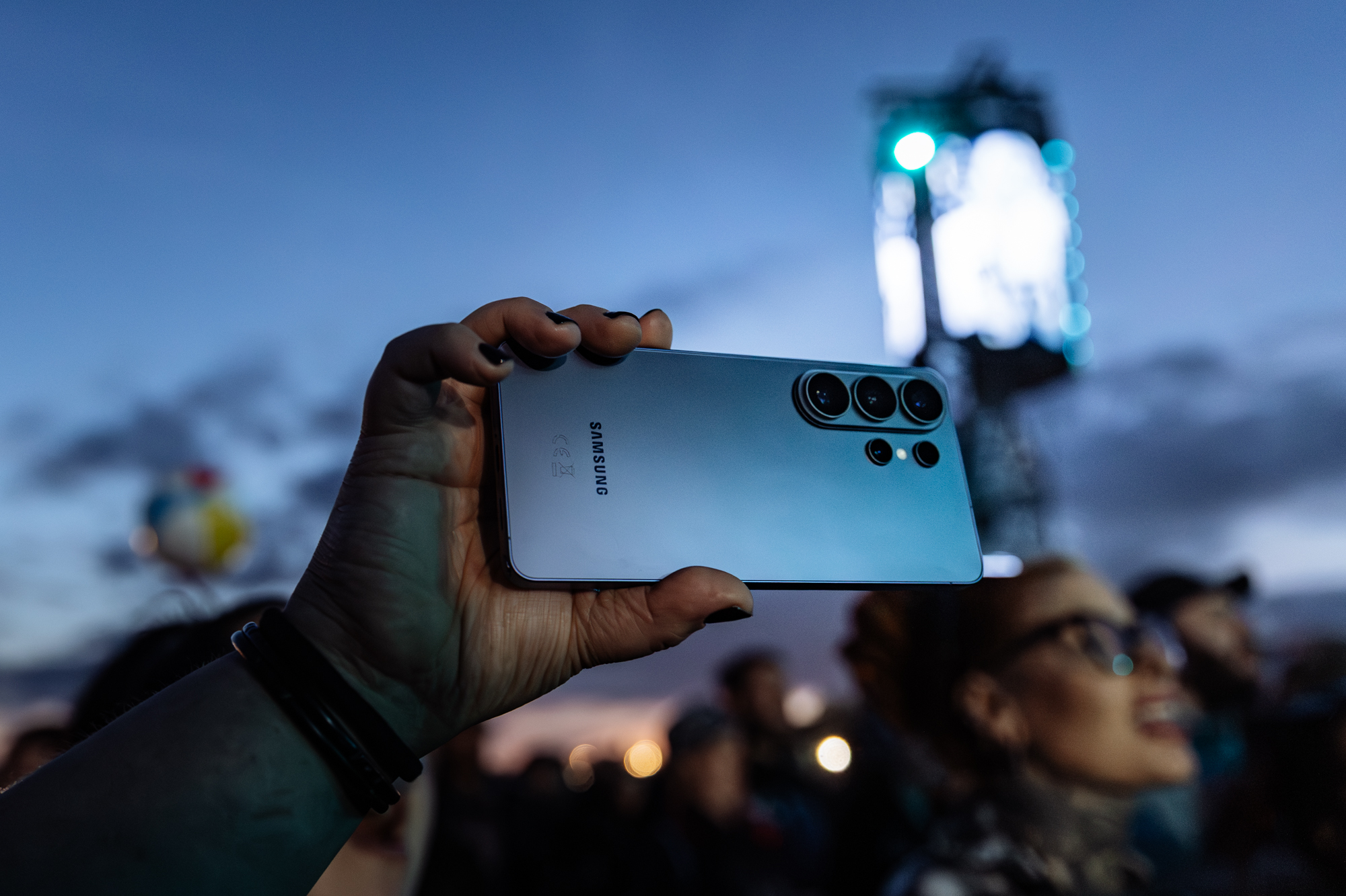 phone taking a video at a concert