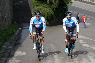 Sylvan Adams and Aviv Yechezkel start the Gino Bartali ride in Florence