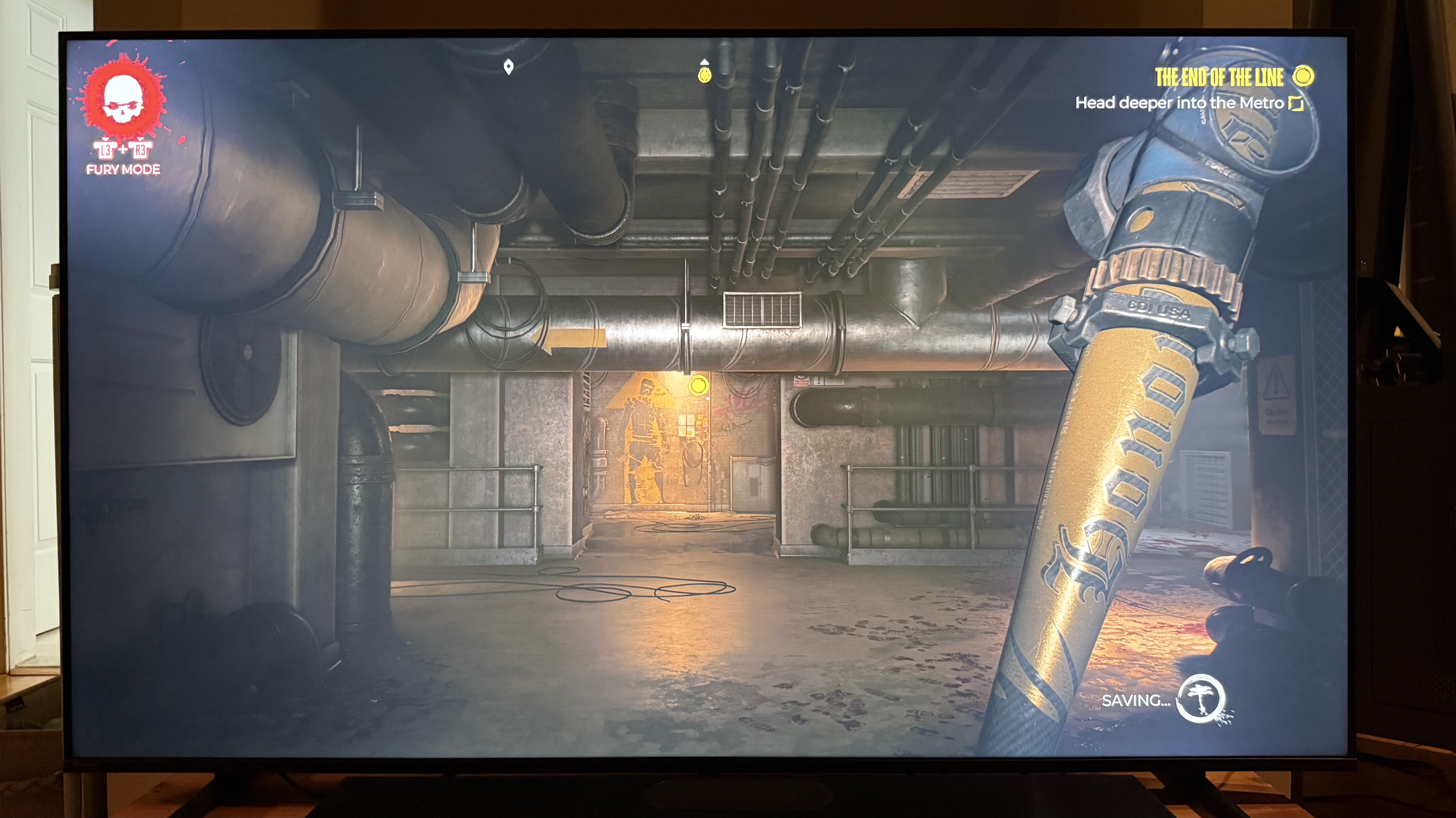 Hisense U65QF showing game being played on screen