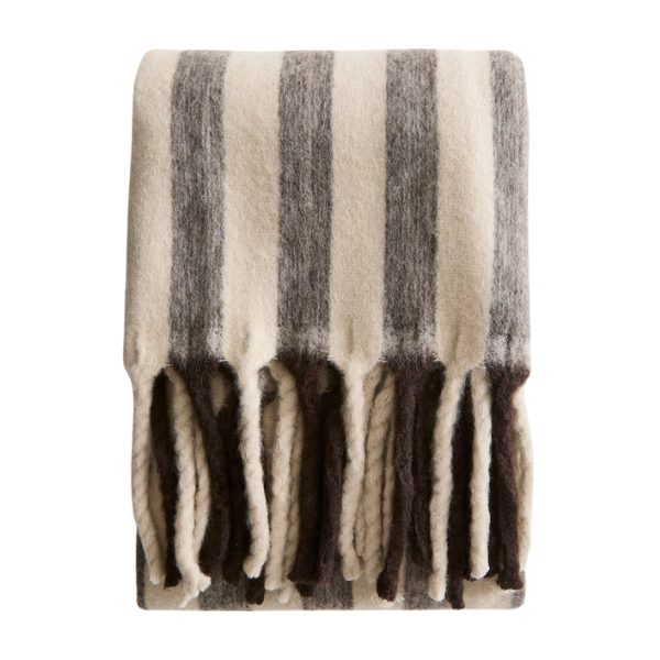 Patterned Wool-Blend Throw