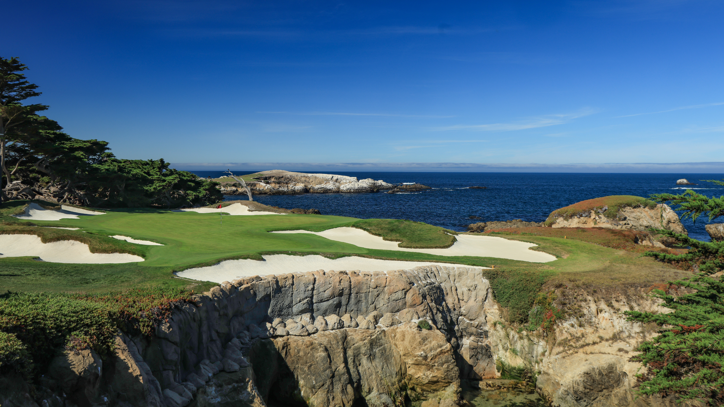 A general shot of the 15th at Pebble Beach