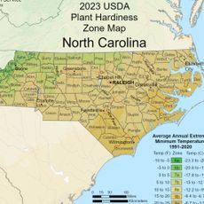 USDA North Carolina Hardiness Zone Map