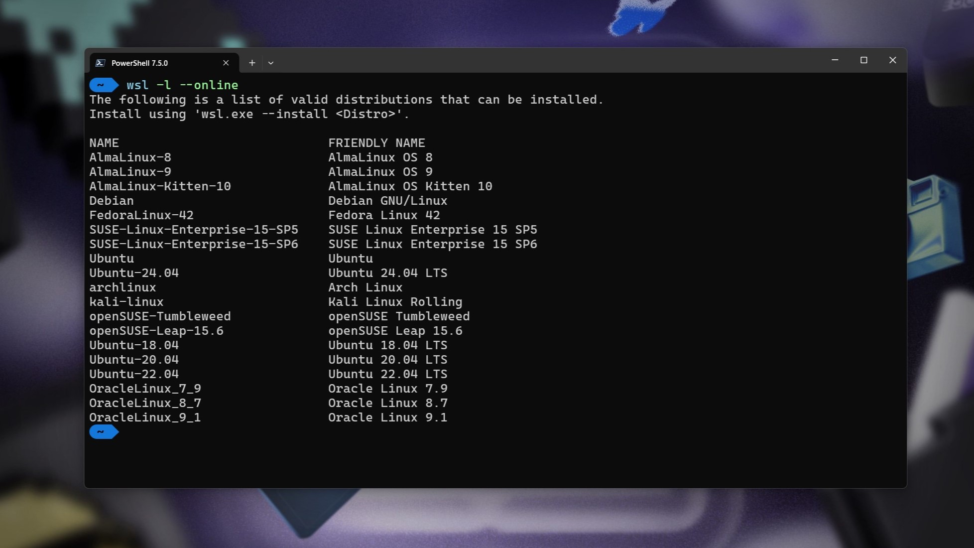 Installing Arch Linux on WSL