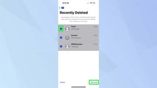 Recover recently deleted iPhone messages 