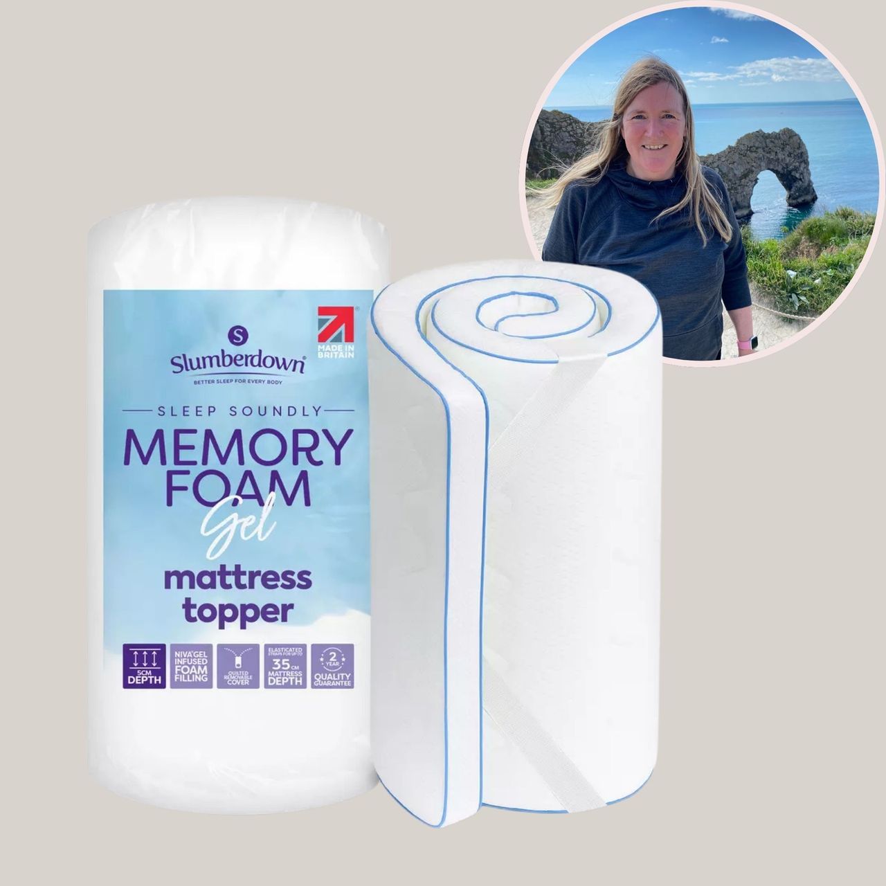 Slumberdown Memory Foam Gel Topper