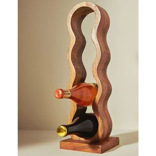 Wavy Wood Wine Rack