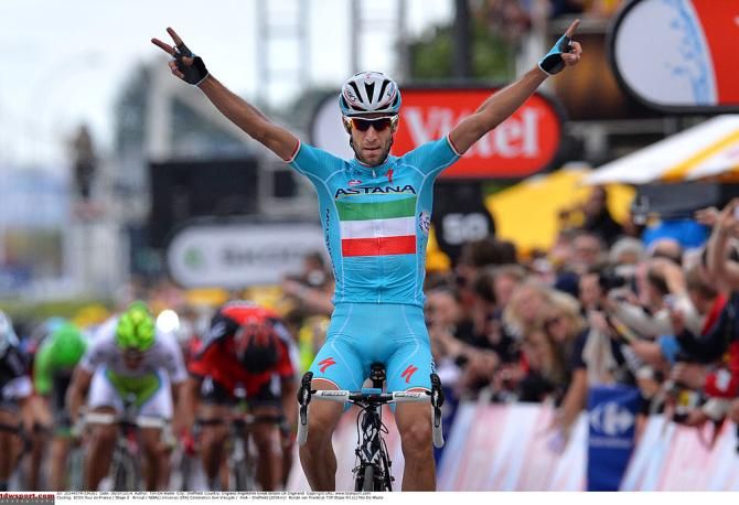 Vincenzo Nibali wins stage 2 of the Tour de France