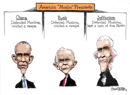 Obama Cartoon U.S. Muslim Presidents
