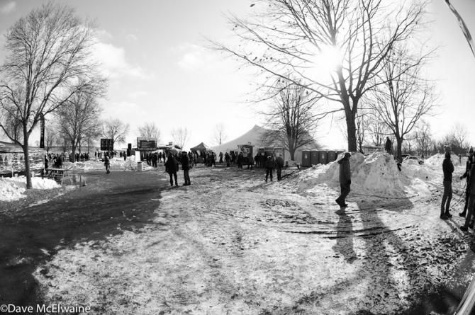 Mid-day at the race venue was 16 degrees Fahrenheit
