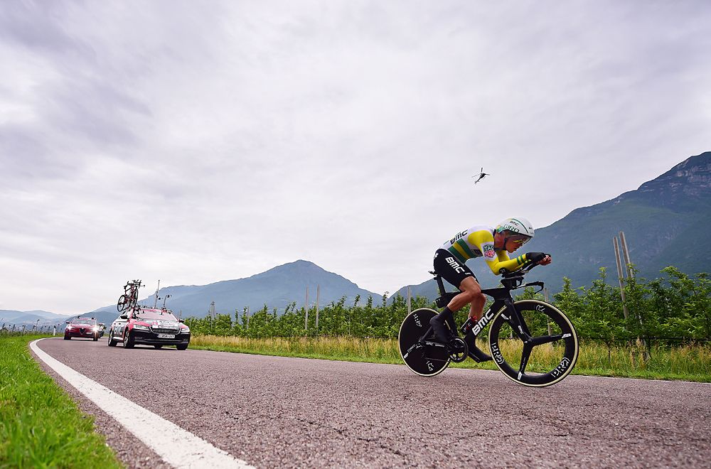 Rohan Dennis (BMC Racing) during the stage 16 time trial at the Giro d'Italia