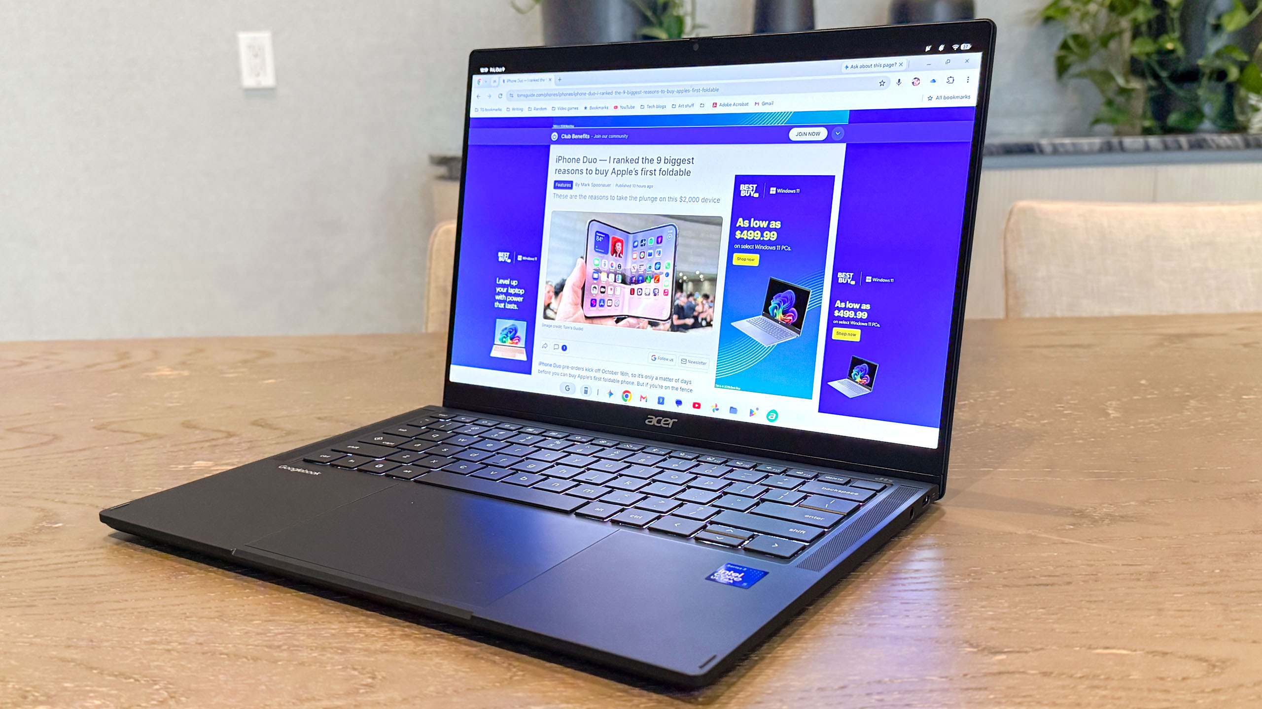 Acer Googlebook 14 on a desk