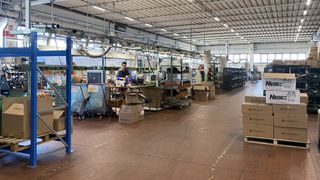 Inside an Italian hiking boot factory: factory floor