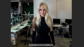 An AI-generated image of iMore author Becca Caddy in a coworking space