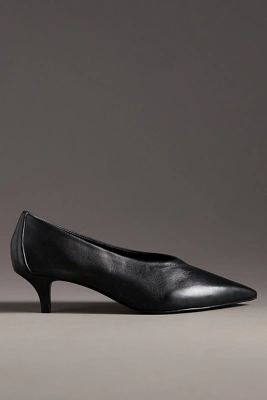 By Anthropologie Pointed-Toe Kitten-Heel Pumps