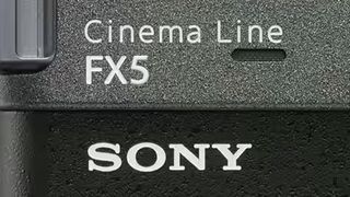 Close-up mockup image of the Sony FX5 top plate