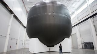 A full-sized carbon fiber tank that SpaceX developed as a key technology for its Mars mission architecture will soon undergo a burst test.