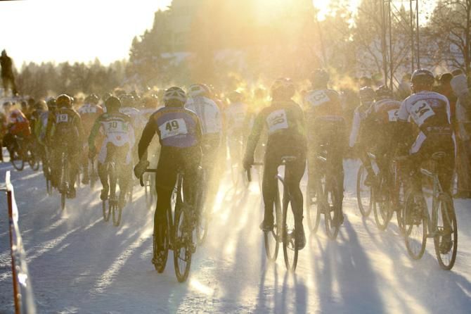 The temperatures were low at the start as the sun set