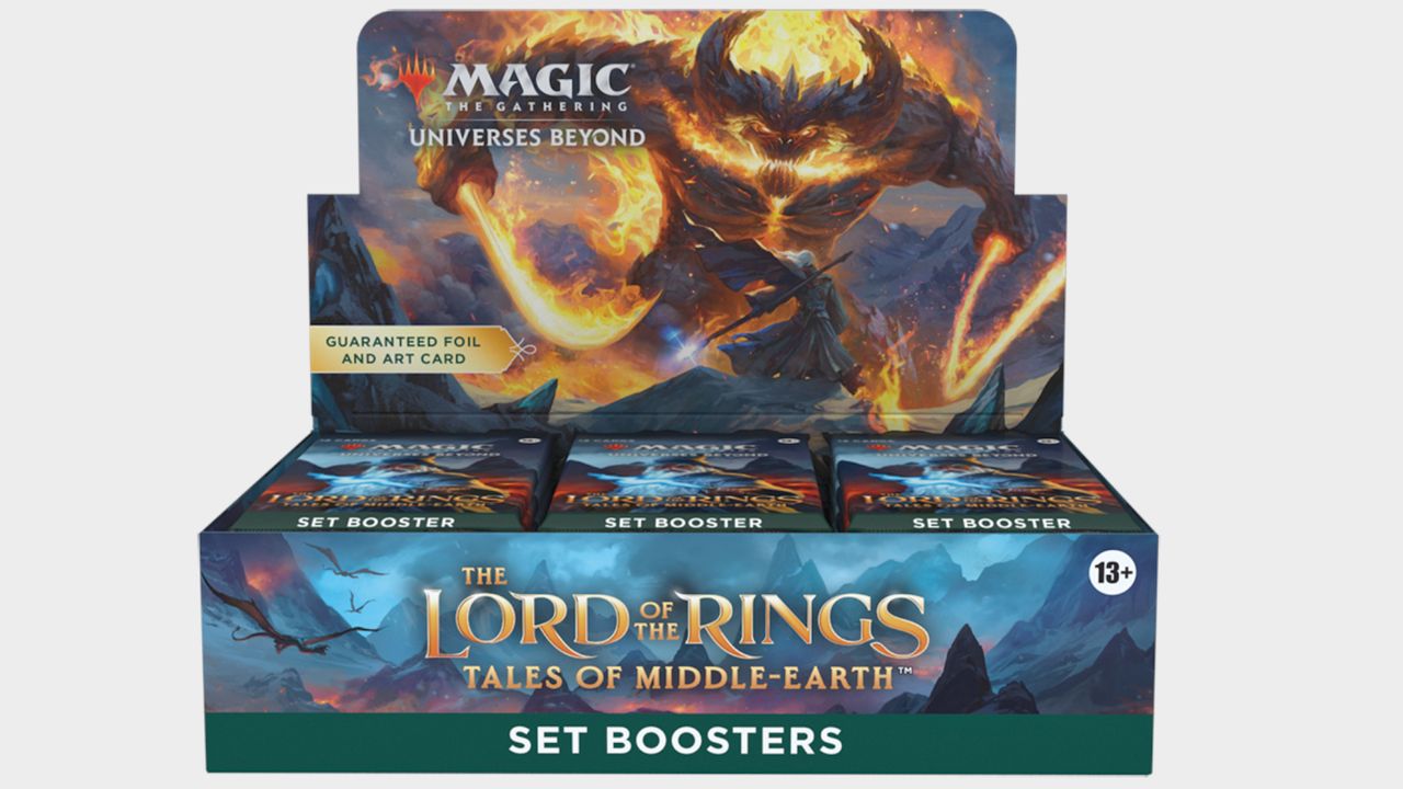 The Lord of the Rings: Tales of Middle-earth product boxes on plain backgrounds