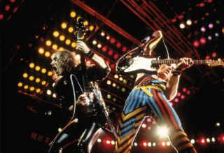 Scorpions perform at Rock in Rio circa 1985