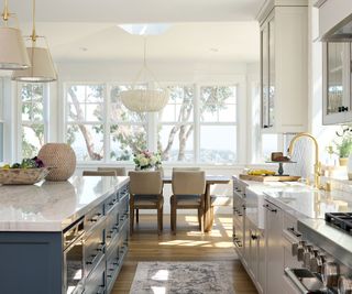 White Island as part of open plan kitchen and dining space