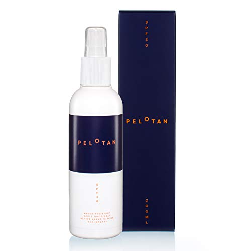 Peloton Protetor Solar Spray 200 ml FPS 30 para Esportes e Estilo de Vida Ativo - Uma vez ao dia, proteção solar leve e duradoura - Resistente ao suor e à água - Testado dermatologicamente para peles sensíveis