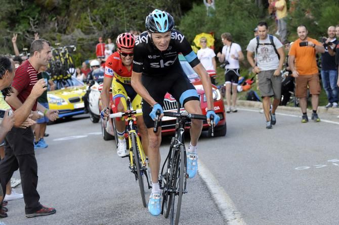 Chris Froome leads Alberto Contador
