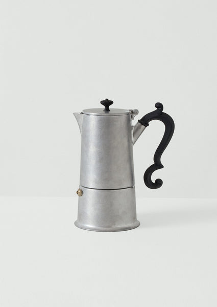 Stonewashed Aluminium Moka Pot | Silver