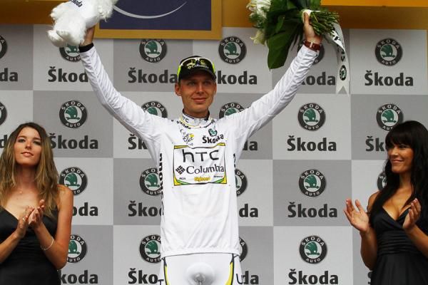 Tony Martin (HTC-Columbia) held onto white as best young rider.