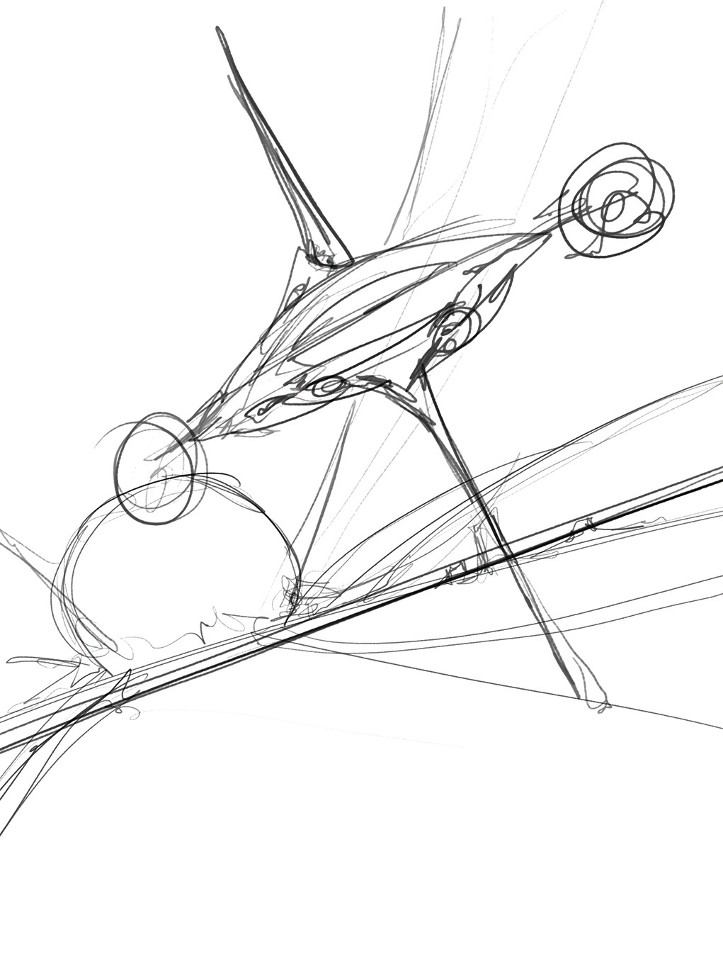 Numerous sketches are made before settling on a final design