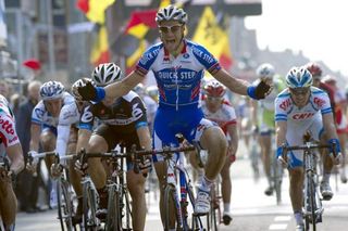 Tom Boonen (Quick Step) wins the 2011 edition of Gent-Wevelgem.