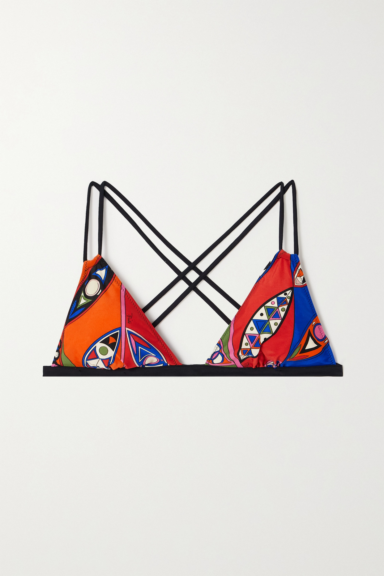 Printed Triangle Bikini Top