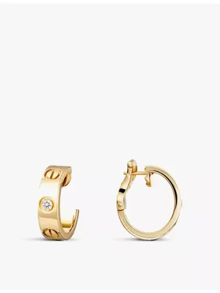 Love 18ct Yellow-Gold and Diamond Earrings