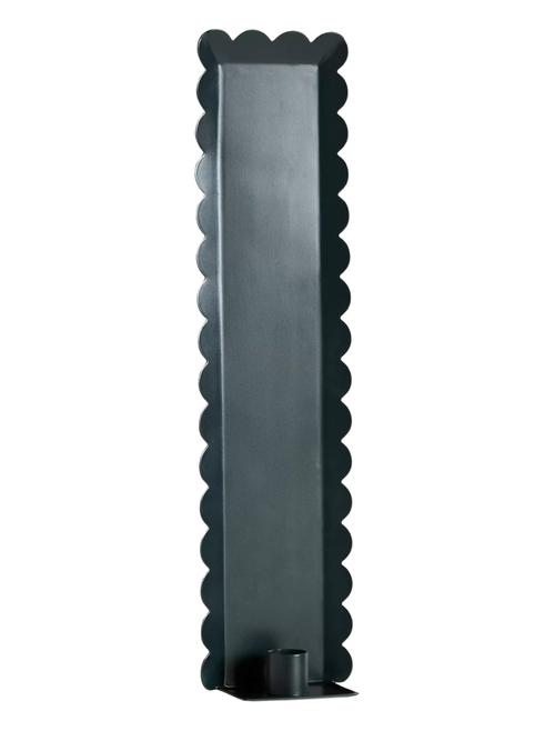 Scalloped Metal Candle Holder Wall Sconce