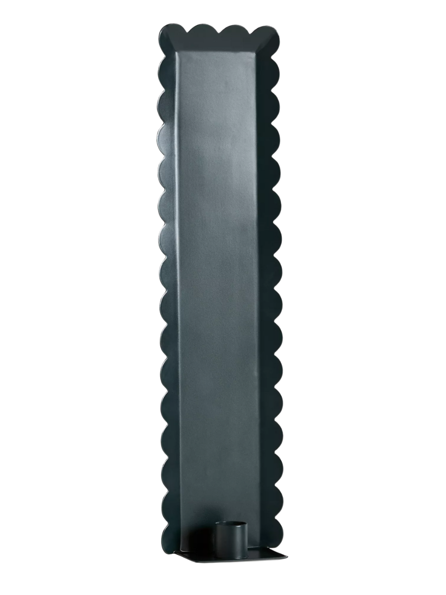 Scalloped Metal Candle Holder Wall Sconce